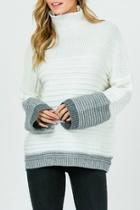  Textured Coloblock Sweater