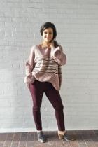  Mauve Multi-stripe Sweater
