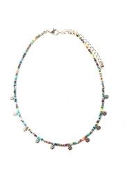 Beaded Flower-disc Choker