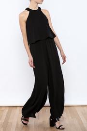  Collar Overlay Jumpsuit