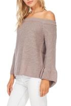  Taupe Off Shoulder Sweater