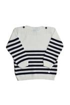  White & Blue Stripes Sweater