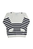  White & Blue Stripes Sweater