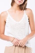  Crochet Cropped Cami Top