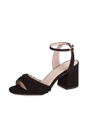  Black Suede Heeled Sandals