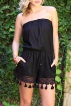  Black Tassel Romper