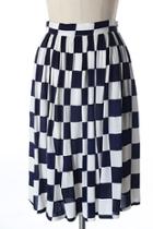  Navy Checkered Skirt