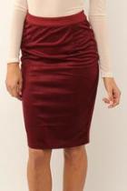  Burgundy Suede Skirt
