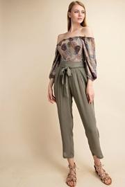  Crinkle Gauze Taper Pant
