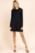  Long Sleeve Turtleneck Mini Dress