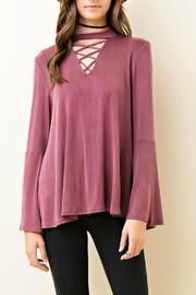  Crisscross High Neck Top