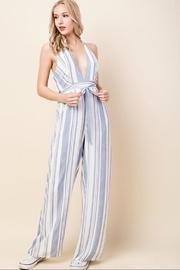  Striped Halter Jumpsuit