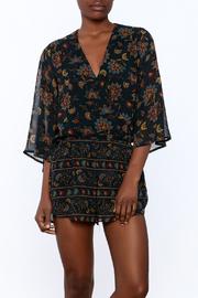  Long Sleeve Printed Romper