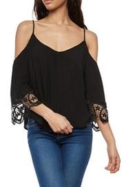  Cold-shoulder Lace Blouse