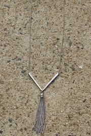 Chevron & Tassel Necklace