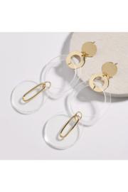  Multi Layered Gold/acrylic Earrings