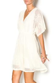  Cross-front Lace Dress