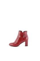  Red Leather Bootie