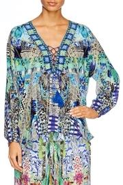  Silk Lace Up Top