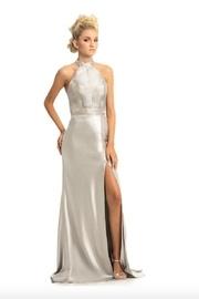  Metallic Silver Gown