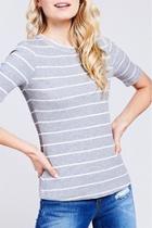  Striped Rib Top