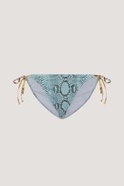  Timeless Snakeskin Blue Bikini Bottom