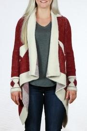  Asymmetric Red Cardigan
