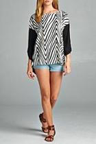  Serpentine Striped Top