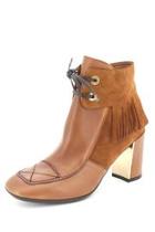  Fringed Brown Ankle-bootie