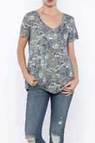  Grey Floral Tee