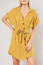  Linen Button-down Dress
