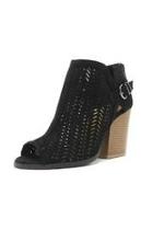  Perforated Open Toe Bootie
