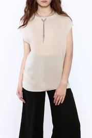 Modern Beige Silk Blouse