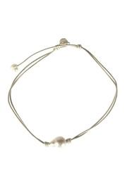  Leather Pearl Choker