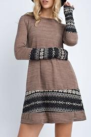  Snowflake Long Sleeve Knit Tunic/dress