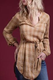  Gold Plaid Top