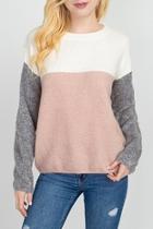  Knit Color-block Sweater