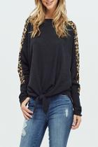  Cheetah Sleeve Sweater