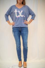 Ll Texas Floral 3/4 Sleeve Tee