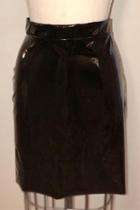  Kiki Black Patent Leather Skirt
