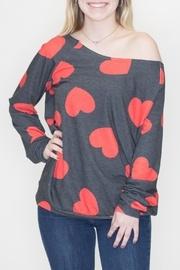  Heart Print Top