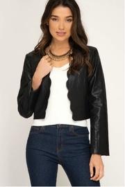  Scalloped Leather Jacket