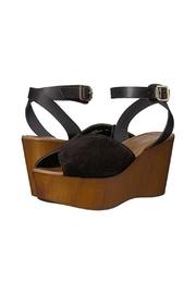  Laugh More Black Suede Platform