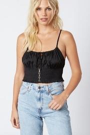  Cropped Smocked Blouse