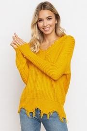  Destroyed V-neck Sweater