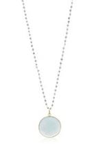  Chalcedony Disc Necklace