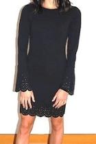  Lazer-cut Bell-sleeve Dress