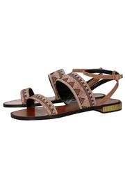  Rhinestone Double-strap Sandal