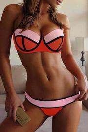  Pink Orange Bikini