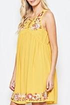  Embroidered Golden Sundress